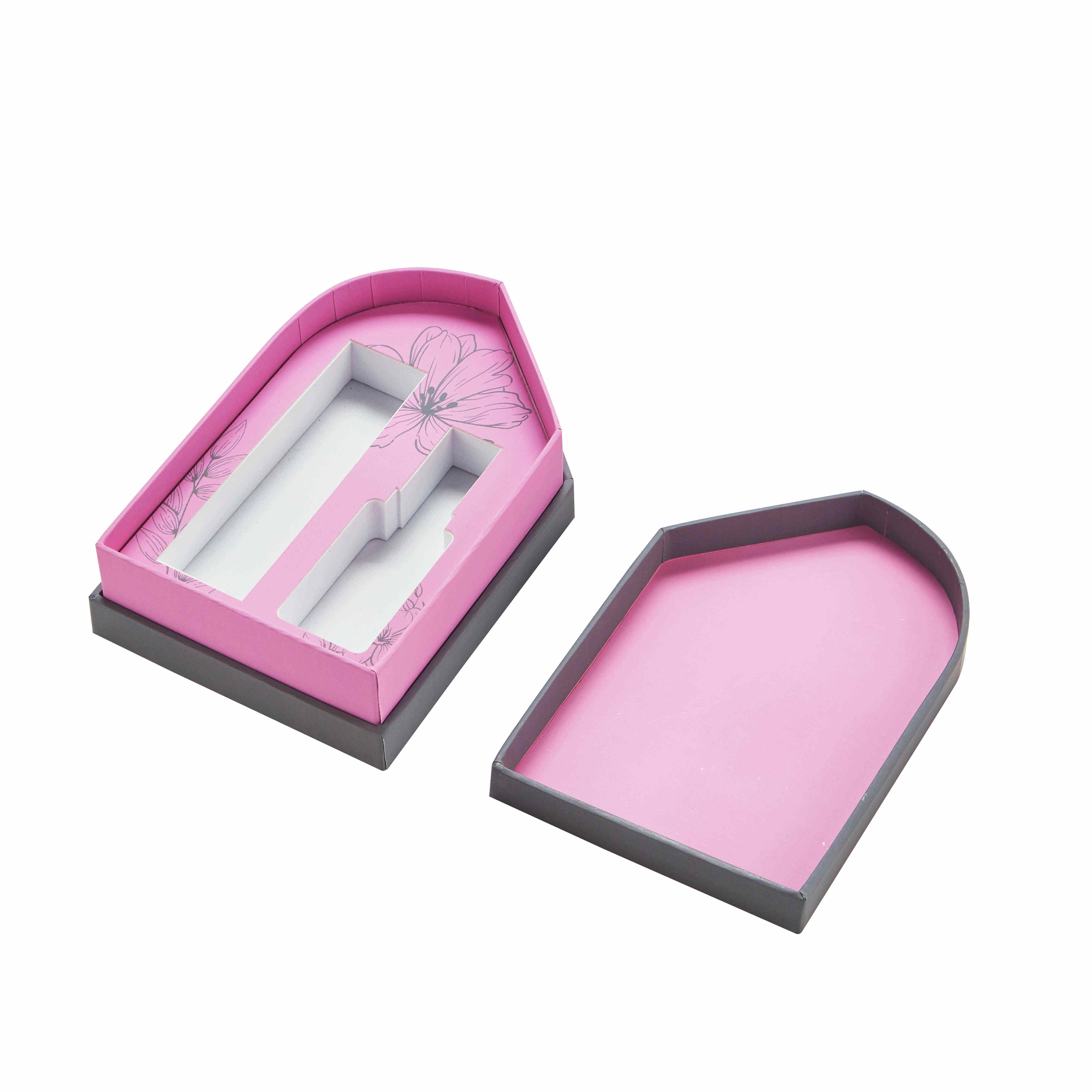 Irregular Shape Luxury Perfume Packaging Box | Rigid Lid and Base Design with White EVA Wrapped Insert