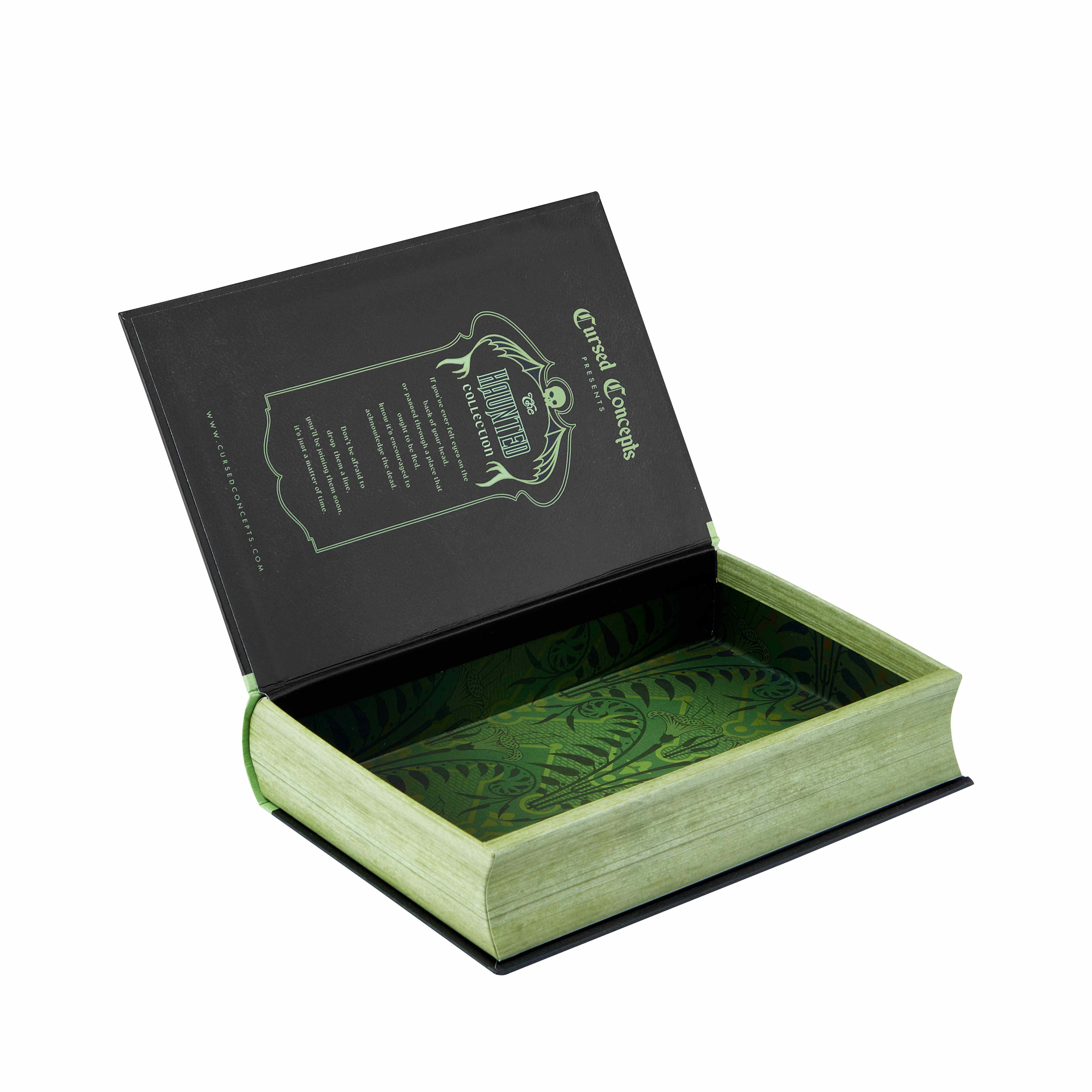 Elegant Green Rounded Spine Magnetic Book-Style Box Manufacturer in China