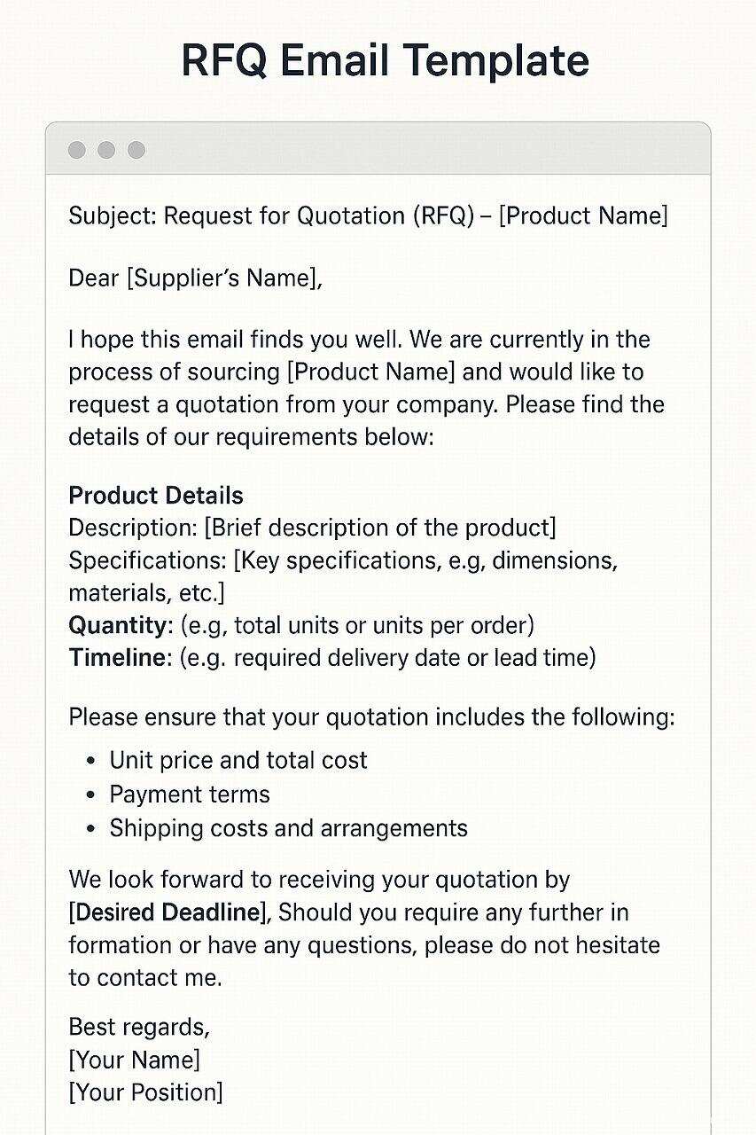 RFQ Email Template
