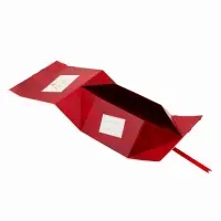 Custom Printing Luxury Magnetic Ribbon Rigid Paper Folding Box