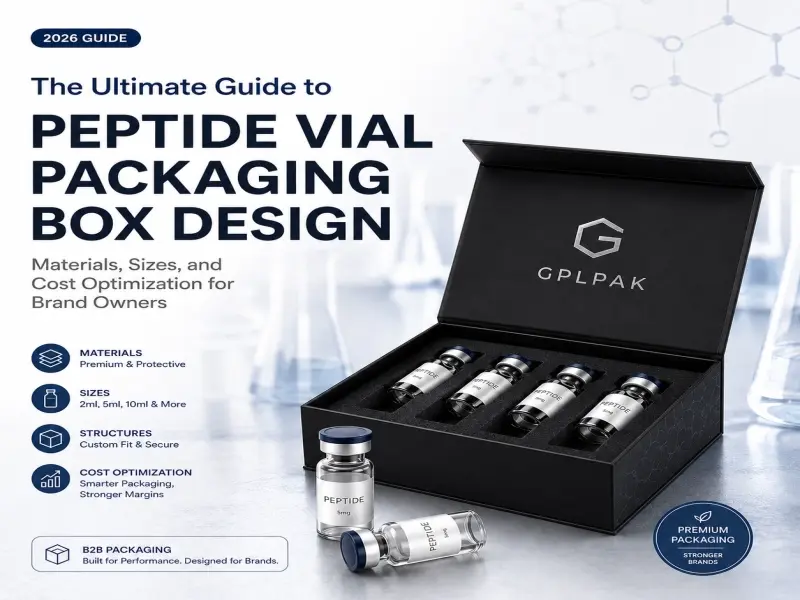 Peptide Vial Packaging Box Design: Materials, Sizes & Cost Guide (2026)