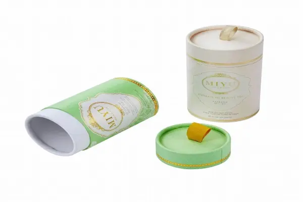 Custom Cardboard Tube Packaging for Tea Coffee and Protein Powder