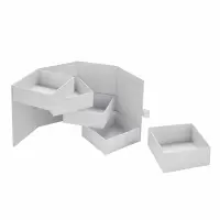Custom Luxury White Multi-Layer Rotating Gift Box with Lid and Base Structure