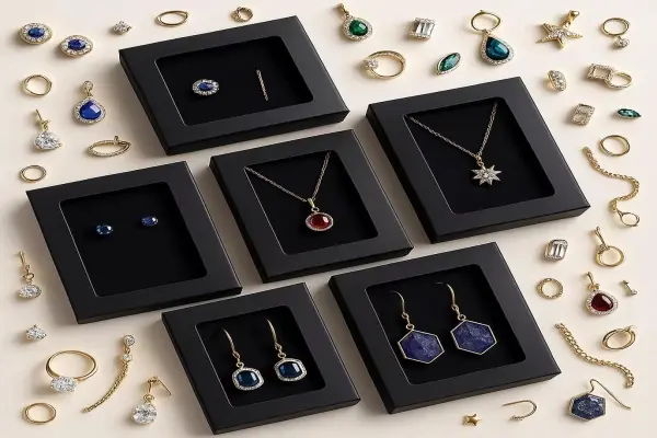 Custom Jewelry Boxes Wholesale Luxury Lid and Base Box Packaging with Logo