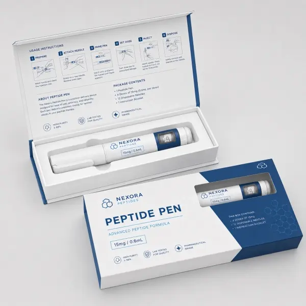 Custom Peptide Packaging Boxes with Window Design