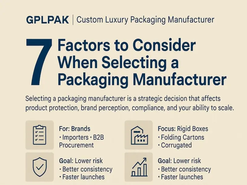 7 Factors to Consider When Selecting a Packaging Manufacturer
