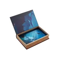  Custom Luxury Premium Color Blue Rigid Cardboard with Magnetic Flap Packaging Book Style Gift Box