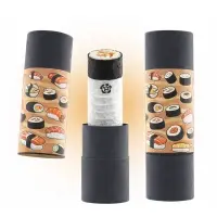 Ready Mould Sushi Burrito Tube Cylinder Push pop Up Roll Packaging Pushpop Verpackung Sushi Boxes with Soy Sauce Bottles