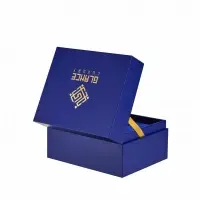 Custom Premium Flip-Top Watch Box With Gold Foil Logo - Rigid Paperboard Single Watch Case With Drawer