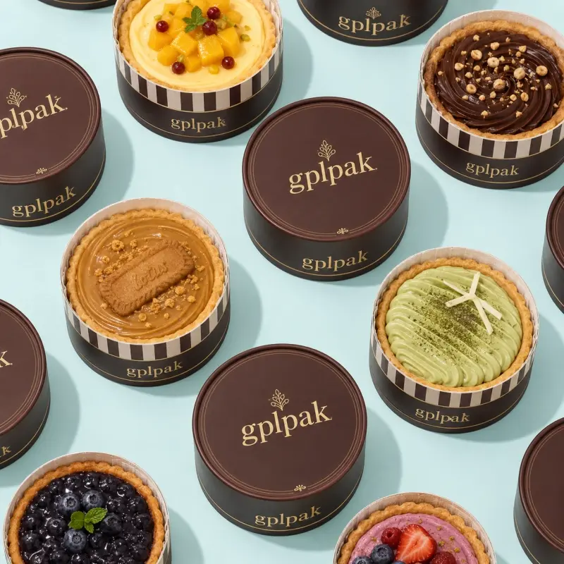 Custom Round Individual Cupcake Paper Packaging Box