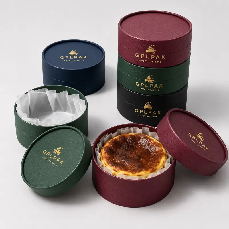 Custom Cylindrical Big Single Cupcake Paper Boxes