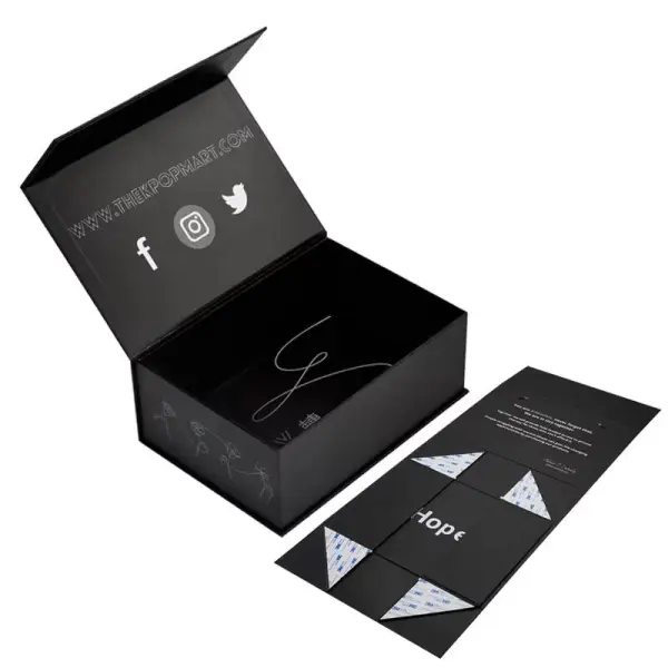 Custom Luxury Matte Black Magnetic Closure Boxes for Shoes, Bags & Apparel