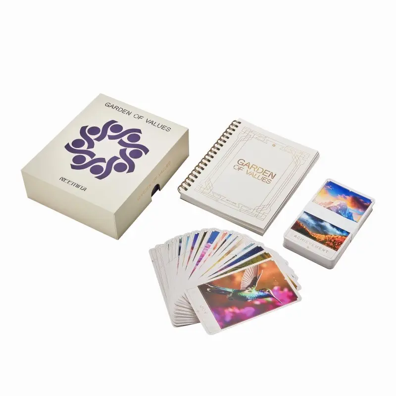 Lid and Base Box for Paper Cards — Custom Rigid Box with Embossed Logo 
