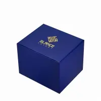 Custom Premium Flip-Top Watch Box With Gold Foil Logo - Rigid Paperboard Single Watch Case With Drawer