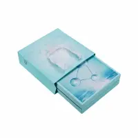 Blue Rigid Lid and Base Skincare Box with Neck & White EVA Insert | Premium Gift Packaging with Matching Paper Bag