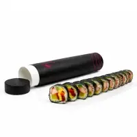 Ready Mould Sushi Burrito Tube Cylinder Push pop Up Roll Packaging Pushpop Verpackung Sushi Boxes with Soy Sauce Bottles