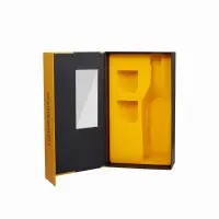 Custom Log Rigid Cardboard Magnetic Closure Boxes For Wine Bottle