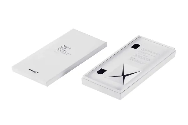 Elegant White Rigid Lid and Base Box | Luxury Packaging for Small Perfume Bottles