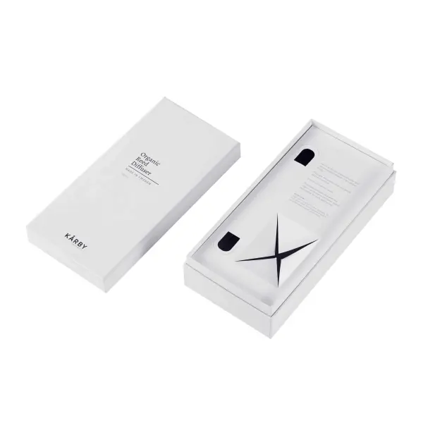 Elegant White Rigid Lid and Base Box | Luxury Packaging for Small Perfume Bottles