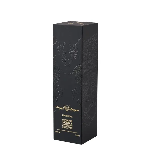 New Arrival Factory Luxury Embossed Logo Rigid Cardboard Whisky Magnetic Wine Alcohol Gift Box Packaging for Single Wine Bottle