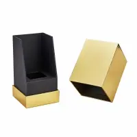 Luxury Gold Card Paper Lid and Base Perfume Box with Custom Insert