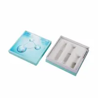 Blue Rigid Lid and Base Skincare Box with Neck & White EVA Insert | Premium Gift Packaging with Matching Paper Bag
