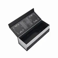Customized Design Flip Top Rigid Cardboard Scodix Print Uv Logo Paper Box For Wine/Whiskey