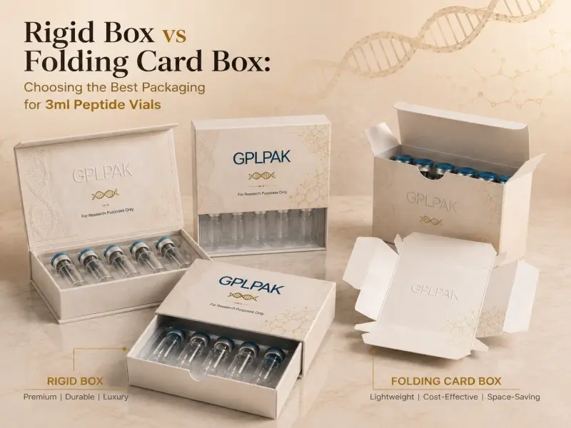 Rigid Box vs Folding Card Box: Choosing the Best Packaging for 3ml Peptide Vials