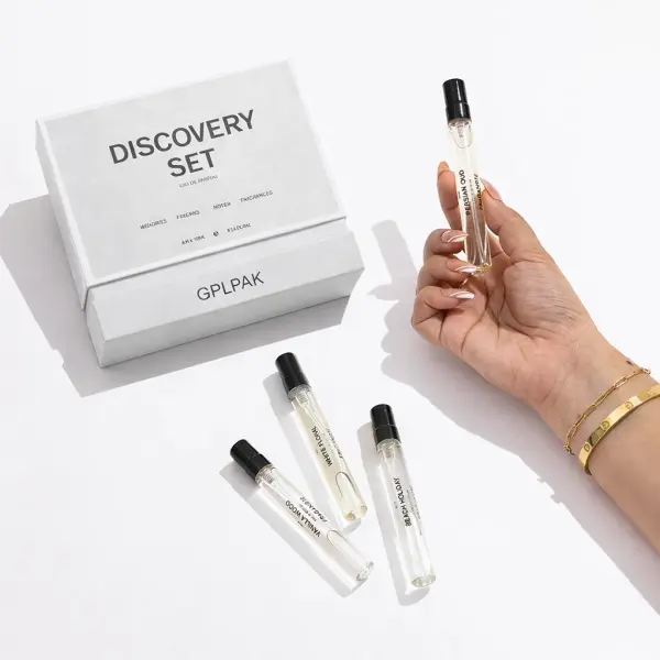 Custom Rigid Discovery Set Perfume Paper Box With Bottle