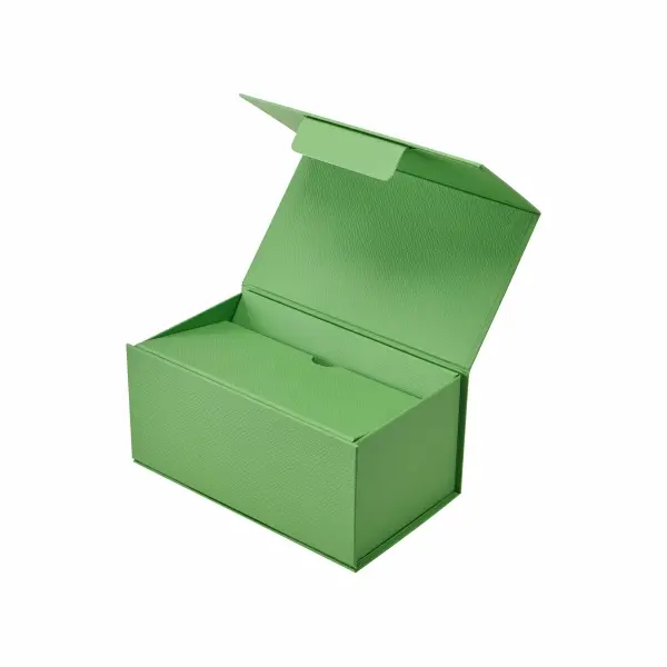 Eco-Friendly Green Foldable Rigid Box with Tuck Closure
