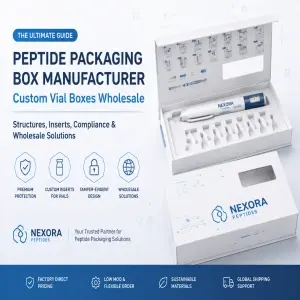 Peptide Packaging Box Manufacturer | Custom Vial Boxes Wholesale