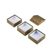 House-Shaped Rigid Lid and Base Box | Creative Wooden Texture Gift Packaging