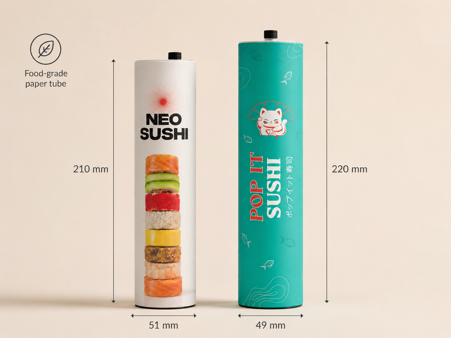 dimension of sushi push pop tube dimension of sushi push pop tube