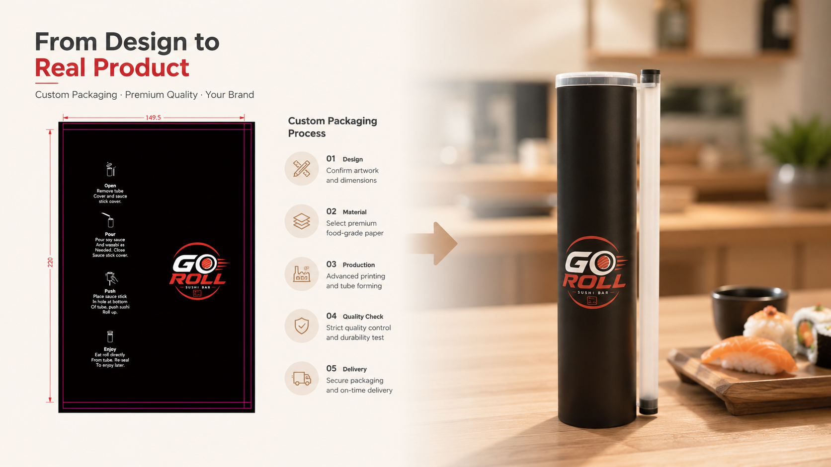 how to design sushi pop up tube how to design sushi pop up tube