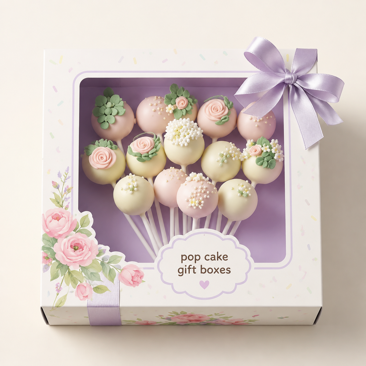 Custom cake pop packaging boxes display