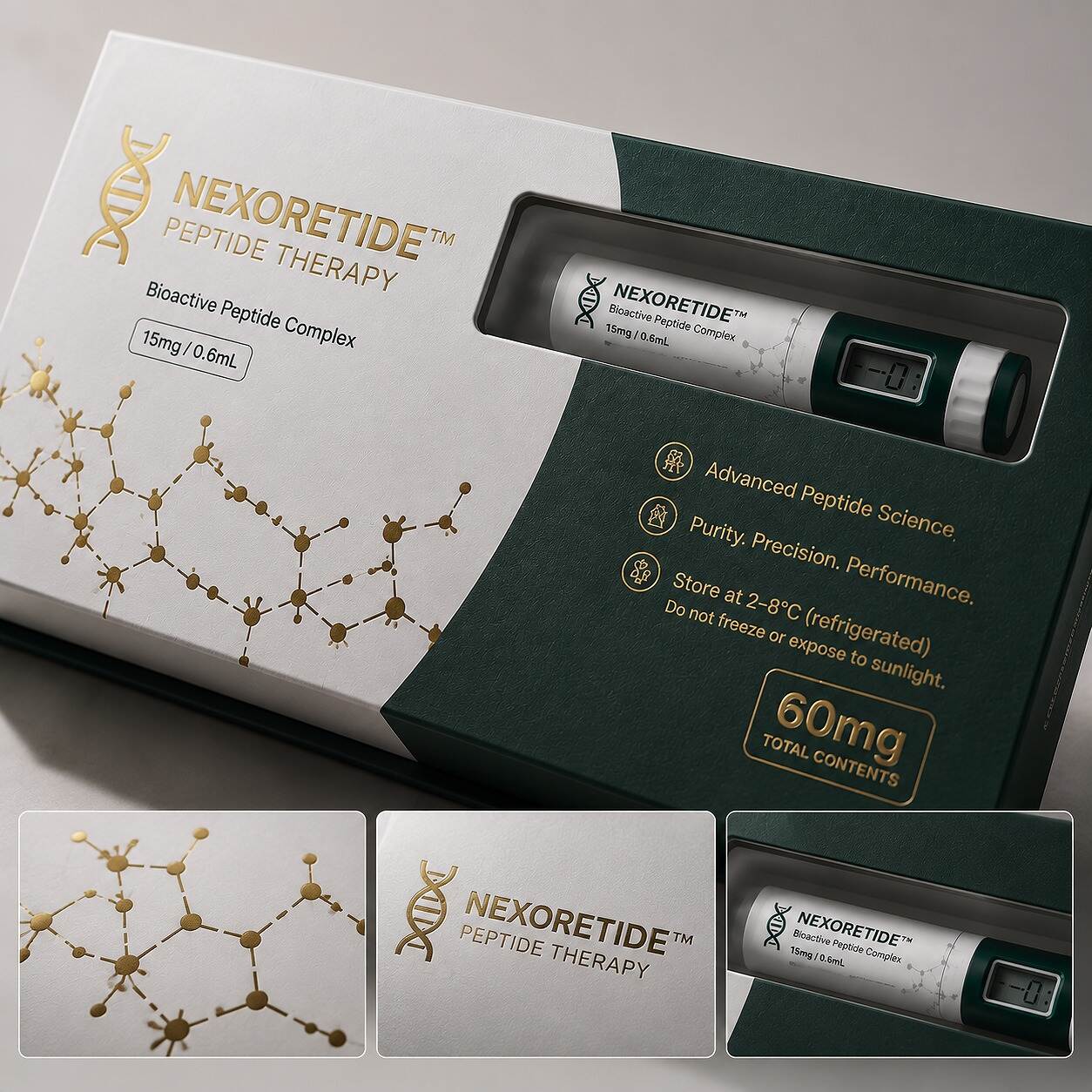 gold foil stamping of peptides packaging