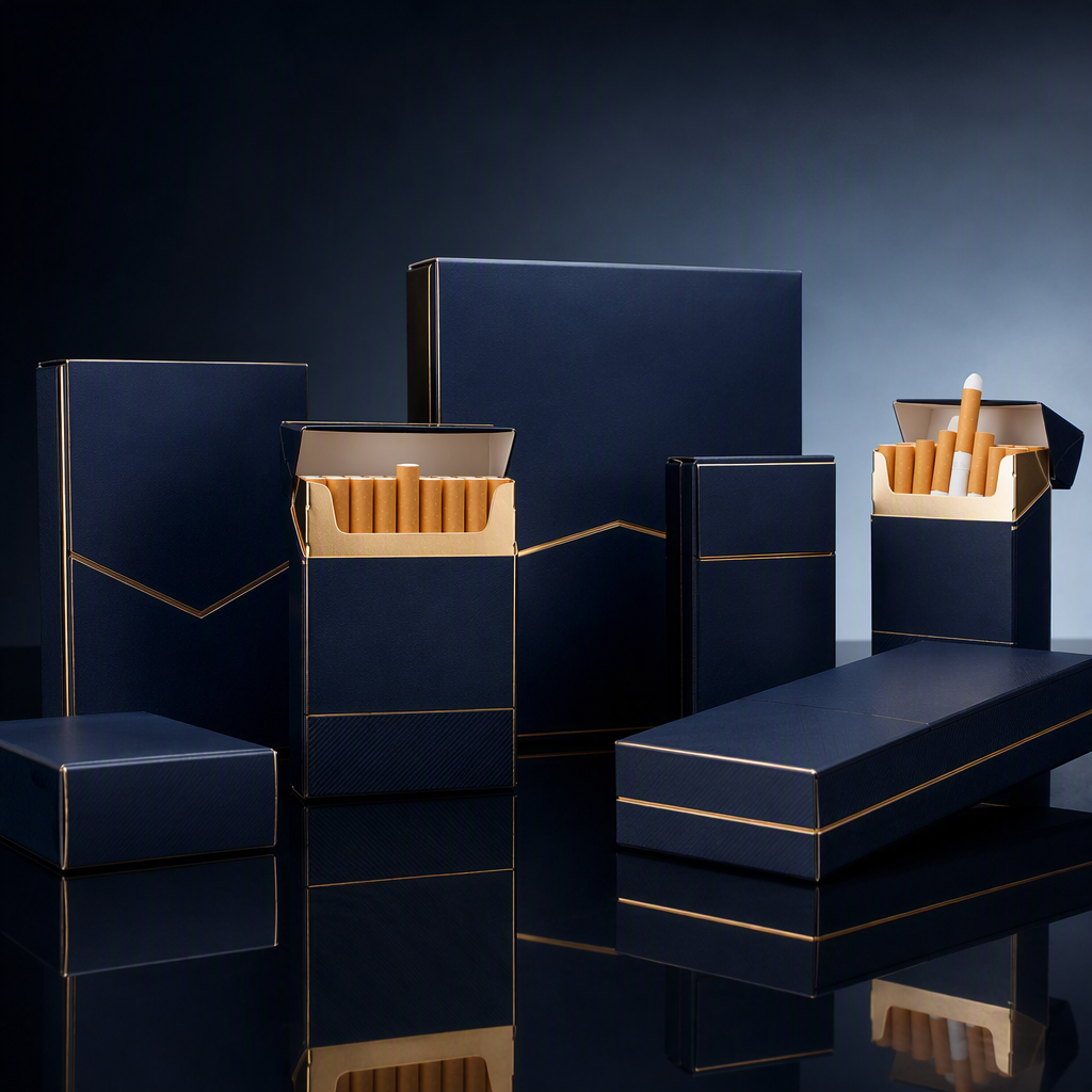 Premium custom cigarette pack boxes with rigid boxes and folding cartons