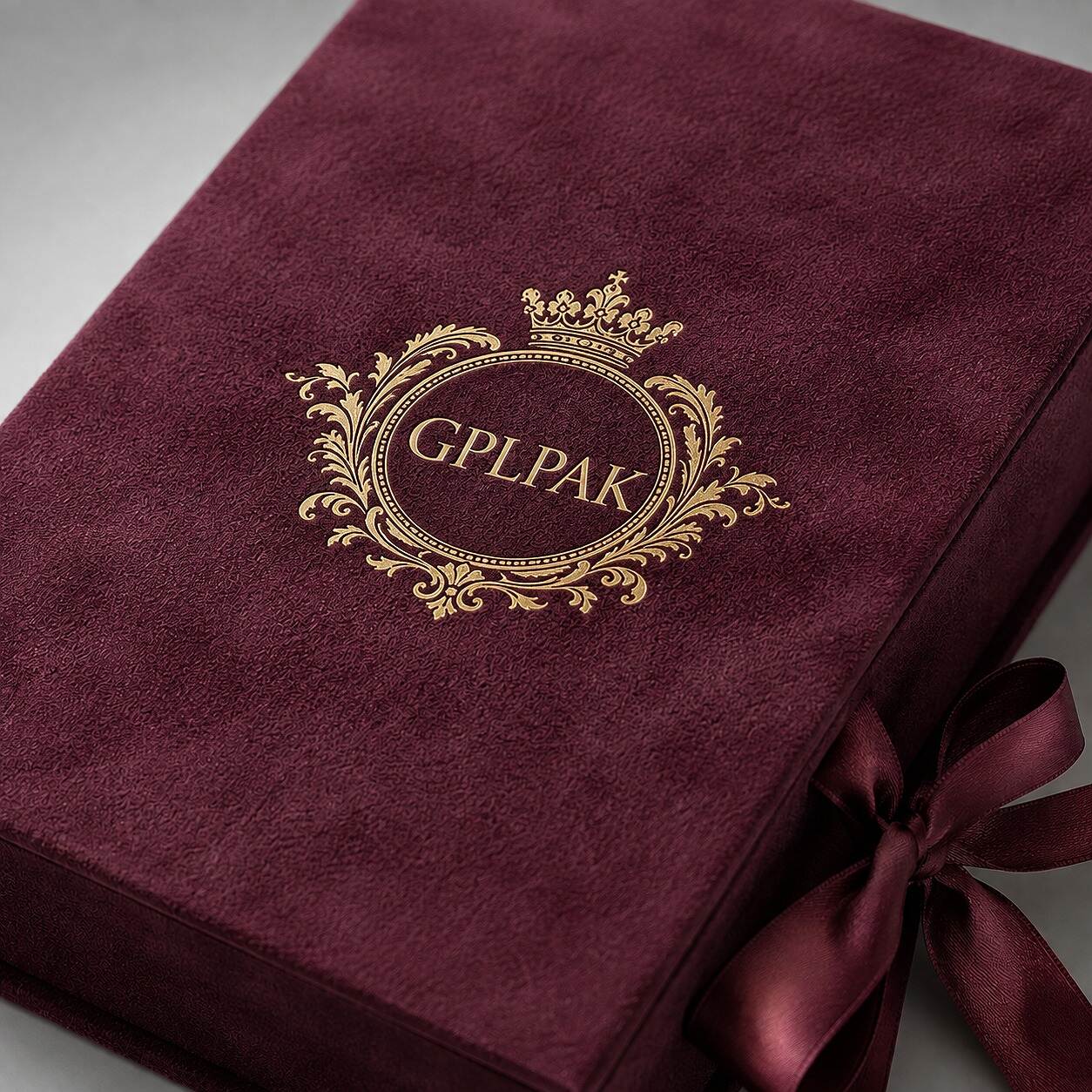velvet wedding invitation box with gold foil logo velvet wedding invitation box with gold foil logo
